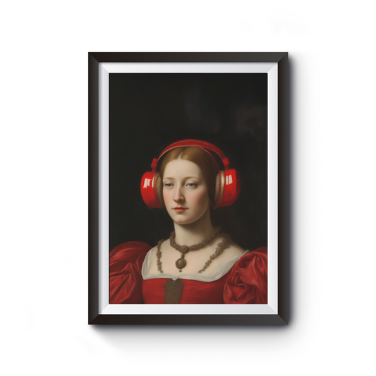 Red Headset Woman